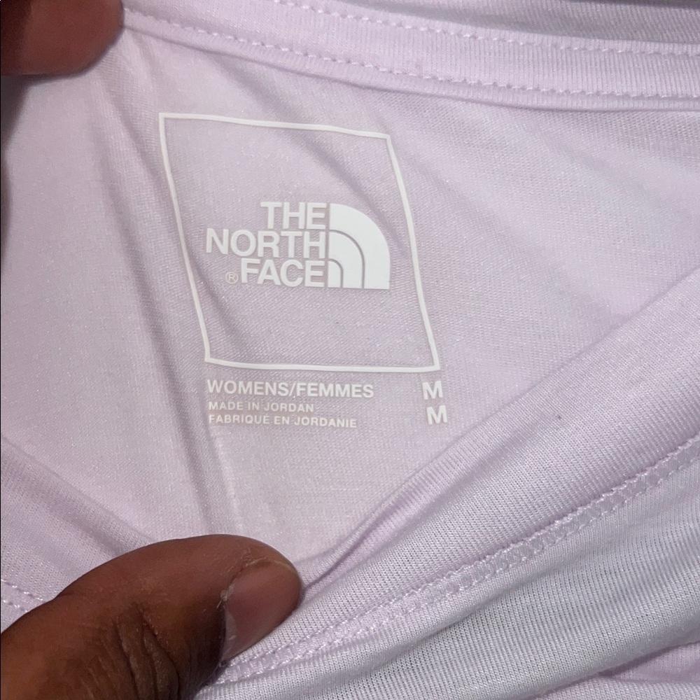 The North Face Pale Lavender Long Sleeve Logo Tee - Picture 4 of 6